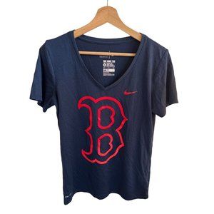 Nike Boston Red Sox Blue Short Sleeve Tshirt Baseball Tee Women's Size Medium